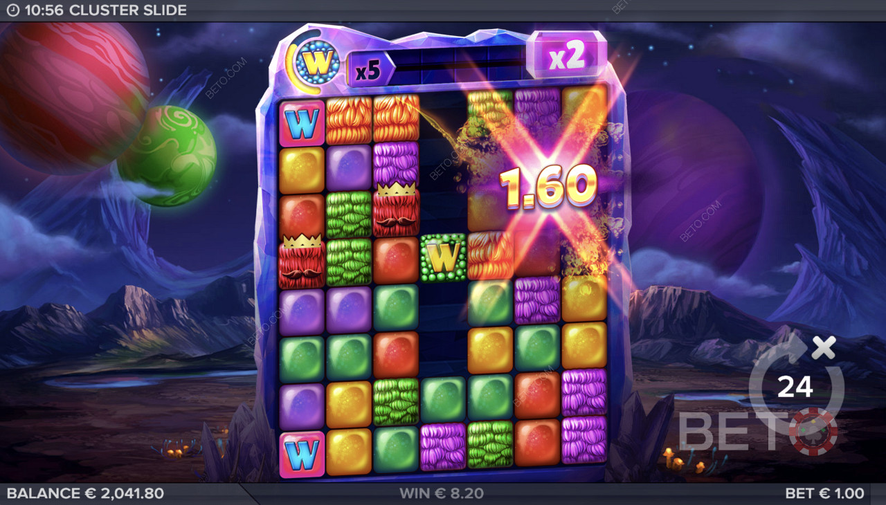 Tumbling Reels in Cluster Slide Online Pokie