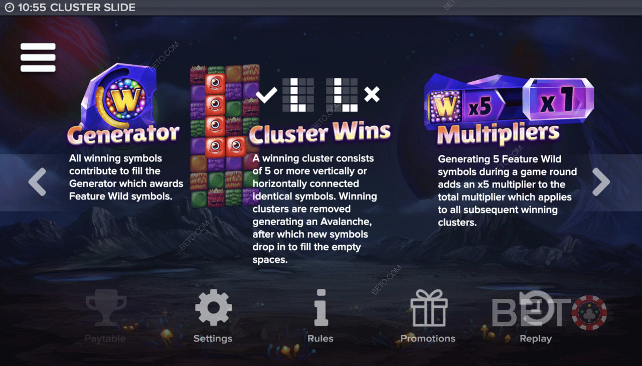 Cluster Wins and Multiplier Mayhem in Cluster Slide