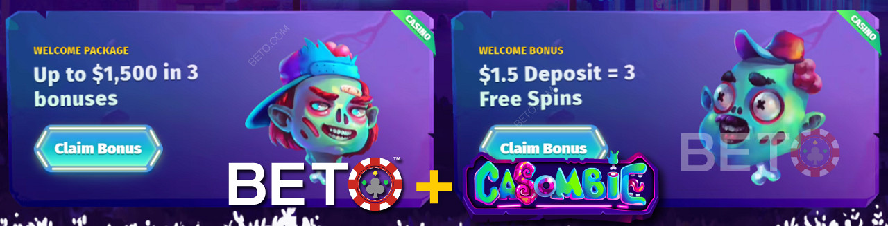 Choose your favourite Welcome Bonus at Casombie