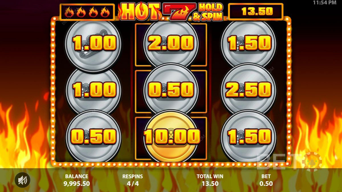 Unique Bonuses in Hot 7 Hold and Spin
