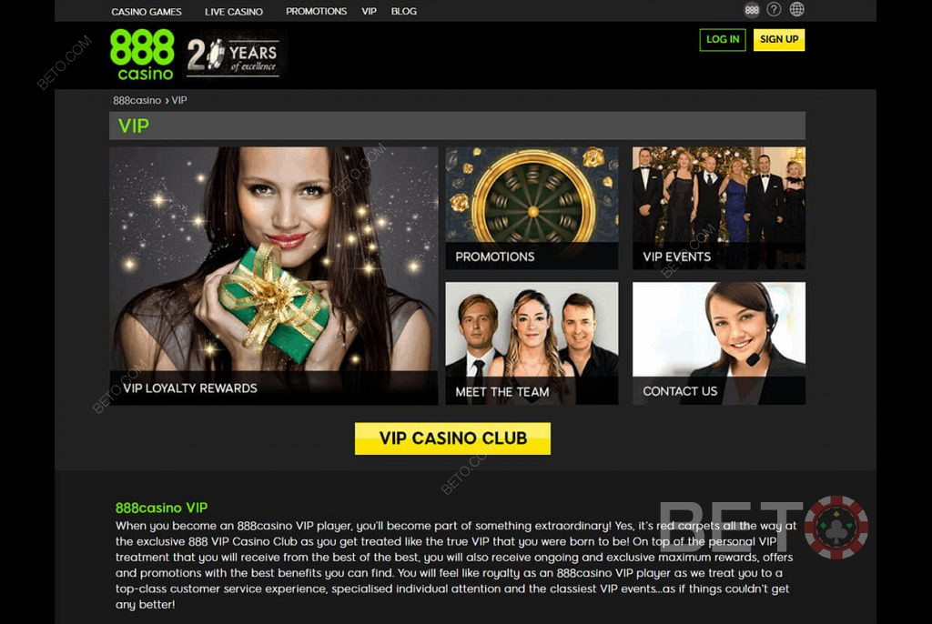 Join the elite at 888 casino