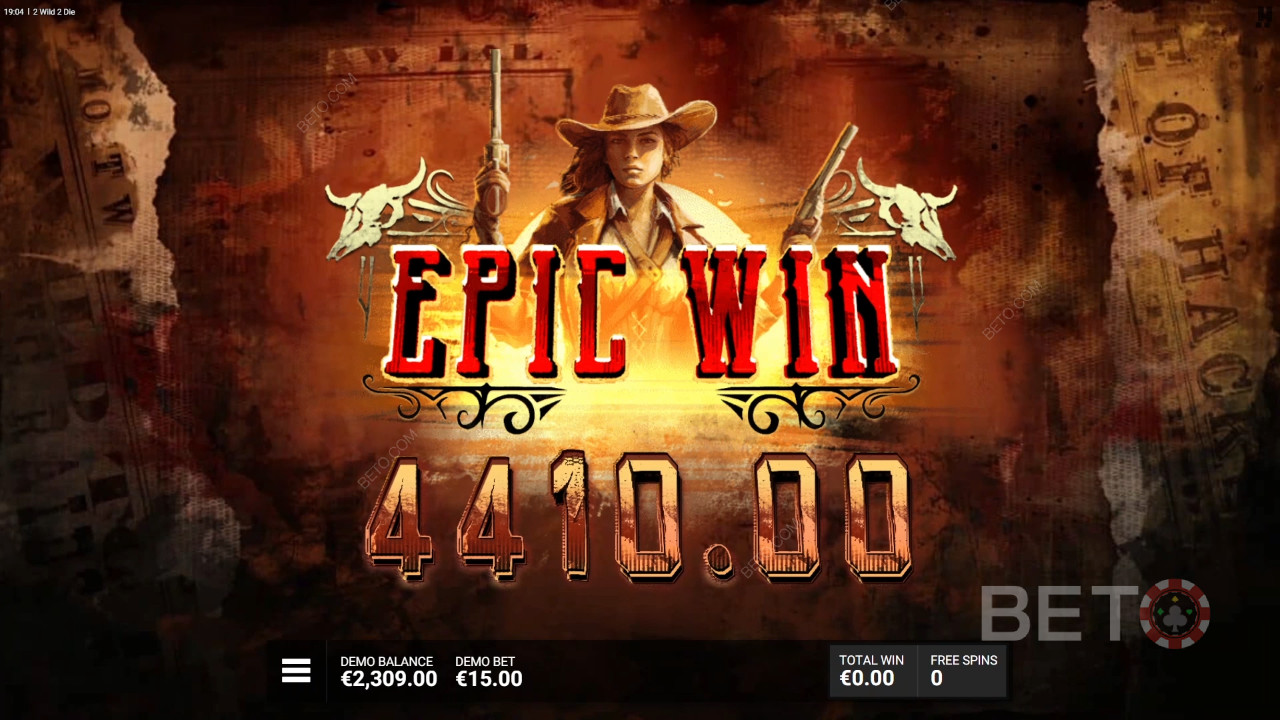 Score 15,000x Your Wager in the 2 Wild 2 Die Pokie!