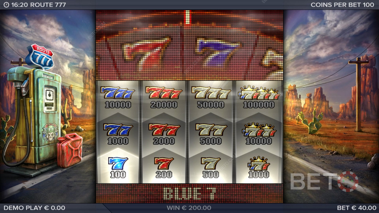 Hit the Jackpot on Route 777 Pokie at BETO Pokie!