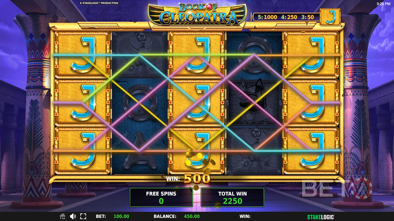 Playing Book of Cleopatra by StakeLogic