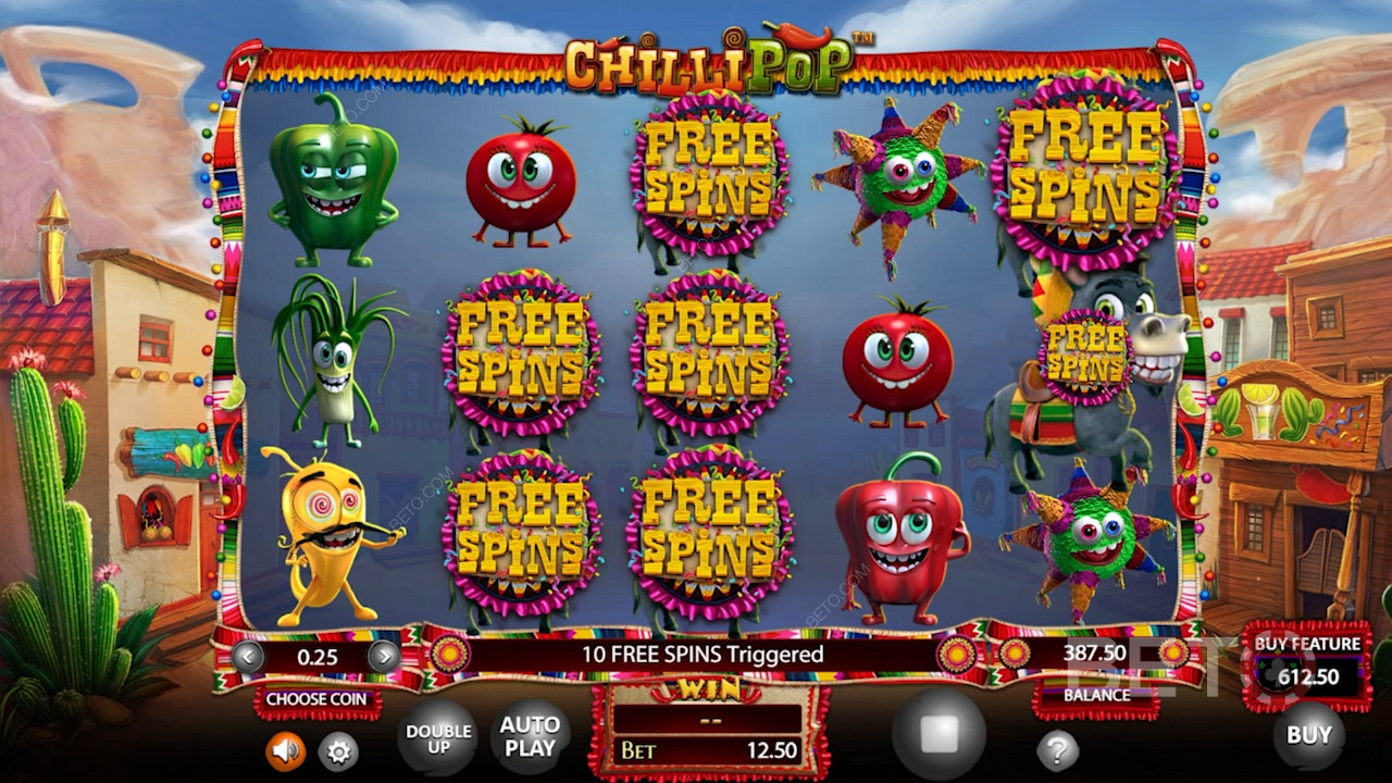 Spicy bonus icons spark Free Spins in ChilliPop pokie