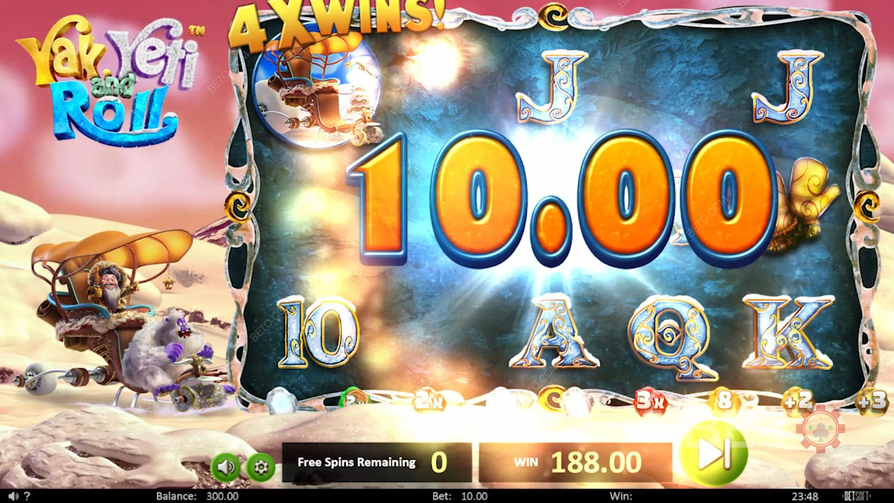 Score big wins in Yak, Yeti and Roll pokie game