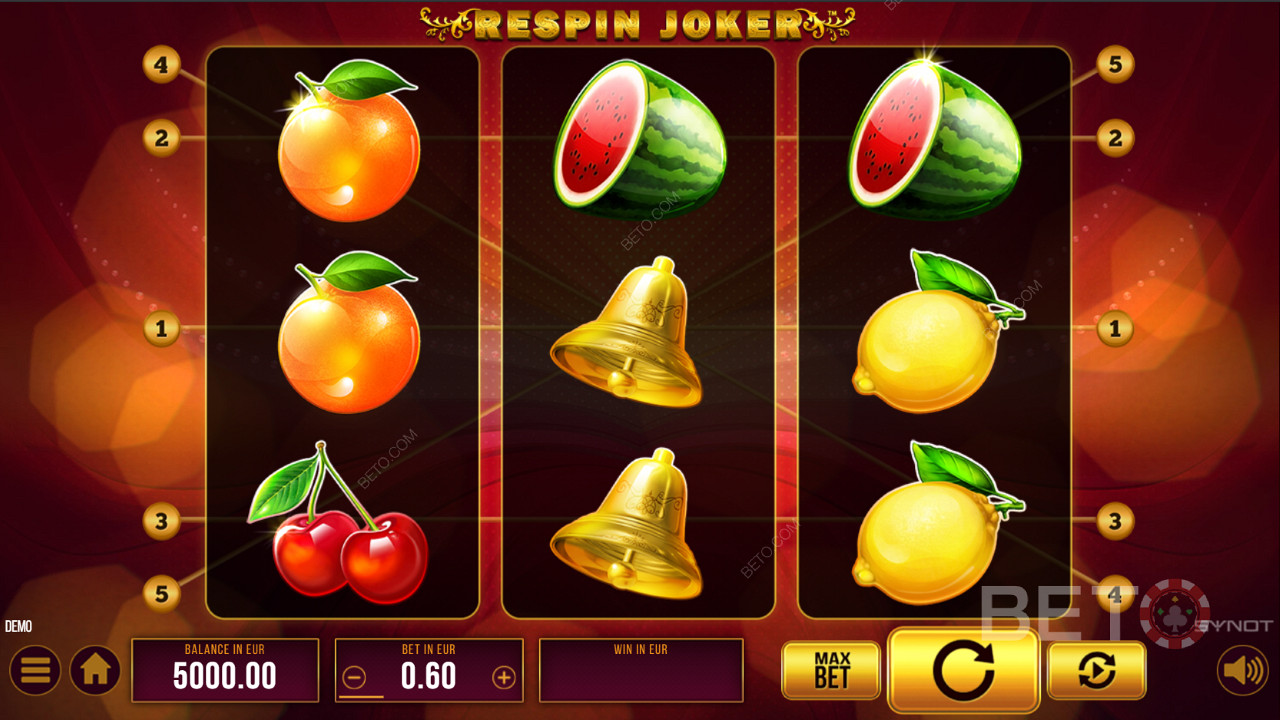Spin a timeless Kiwi classic with Respin Joker Free pokie from SYNOT Games