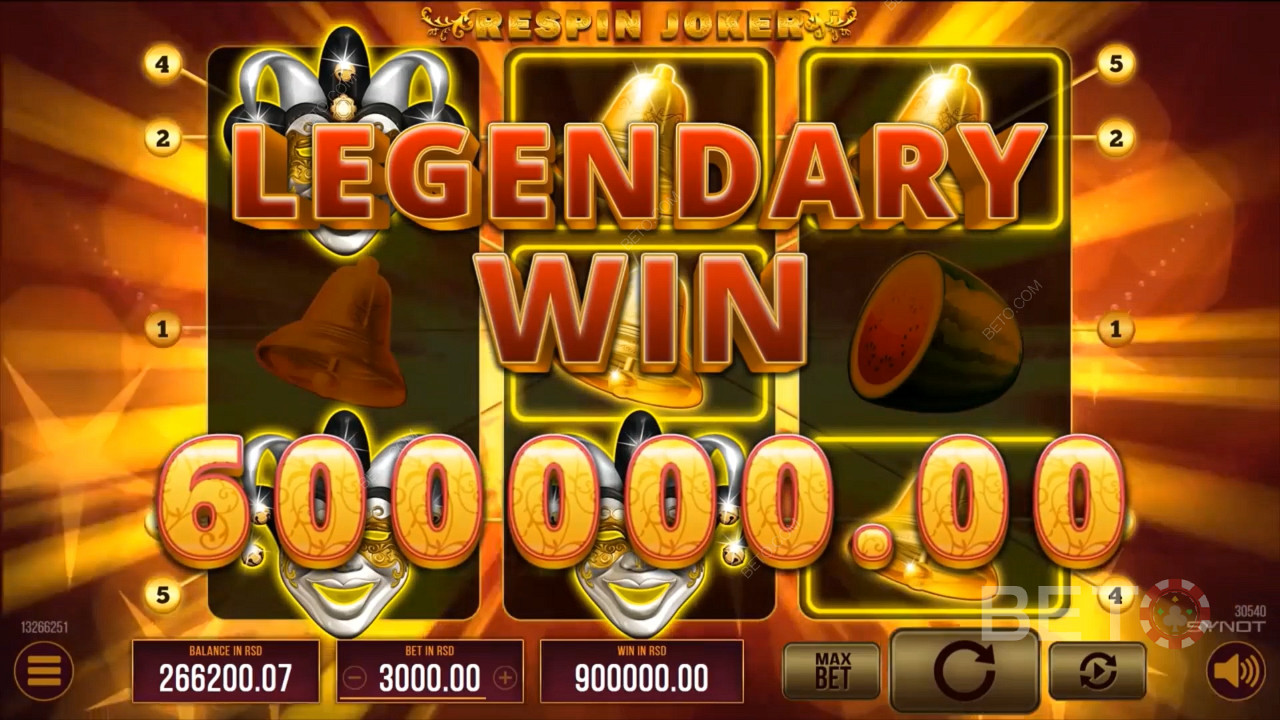 Score major wins in the main pokie in Respin Joker