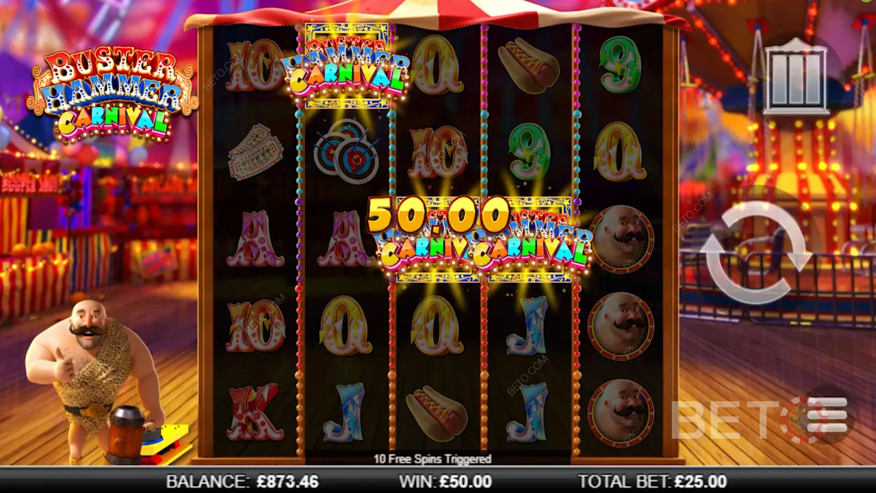 Score free spins by landing 3 or more Scatters