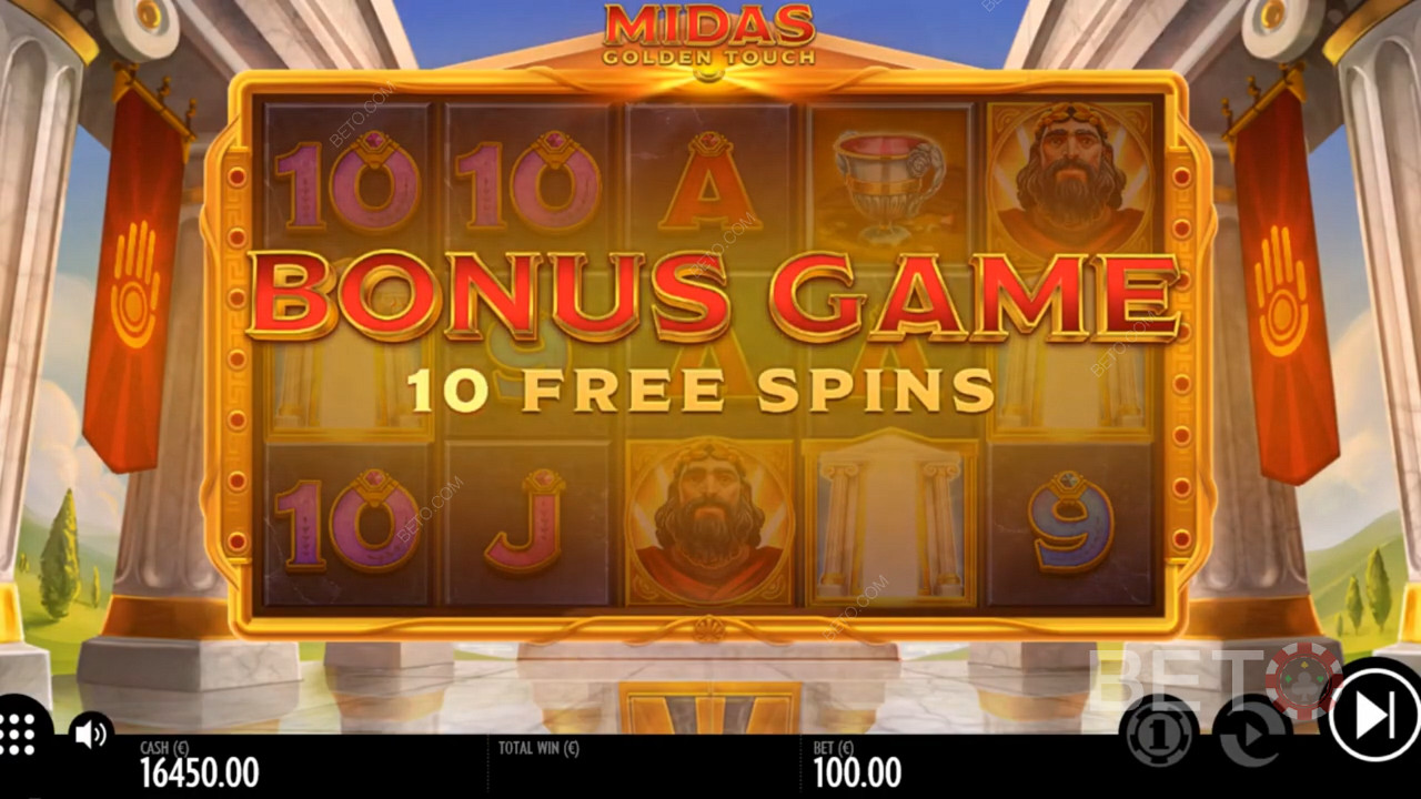 Scoring 3 scatters in the re-spin grants players another 10 free spins