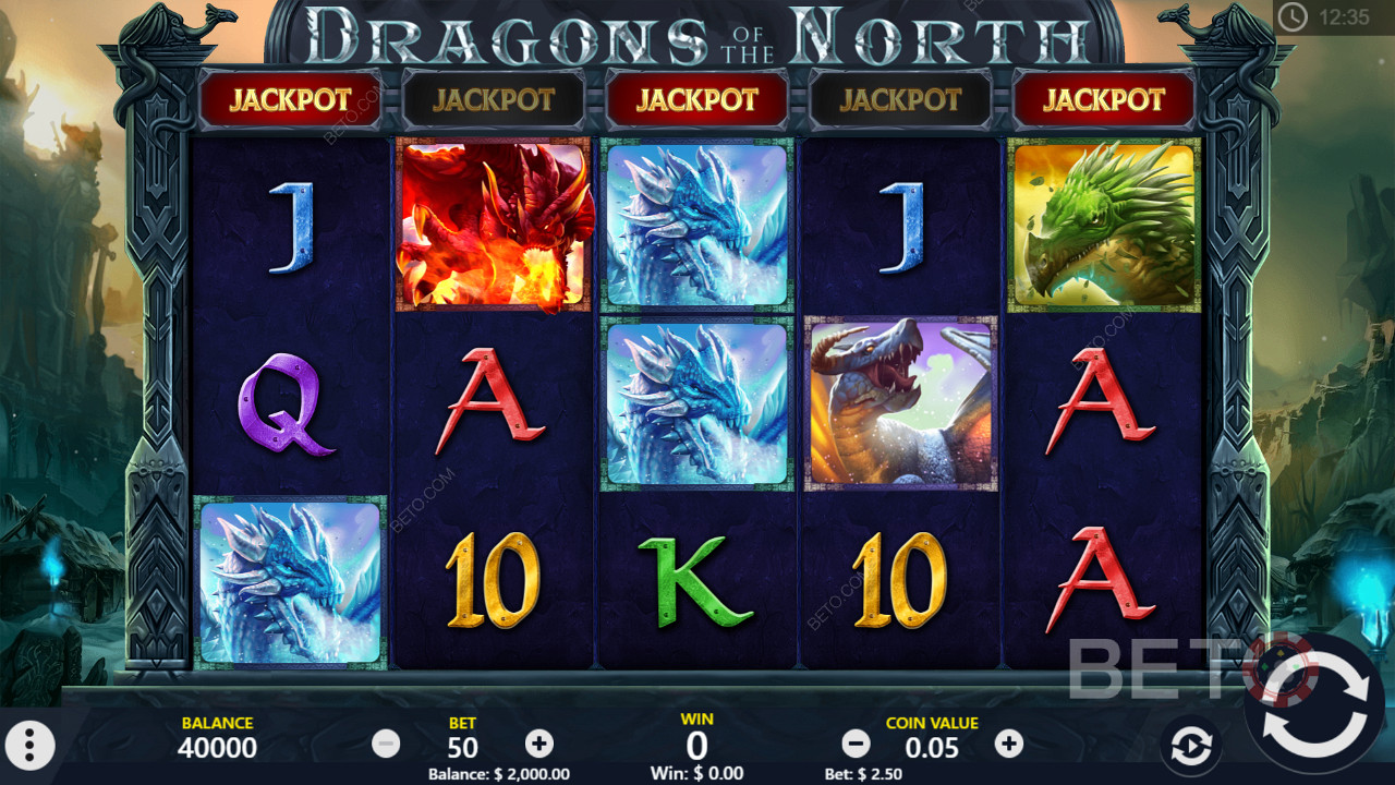 Kiwi fantasy pokie - Dragons of the North