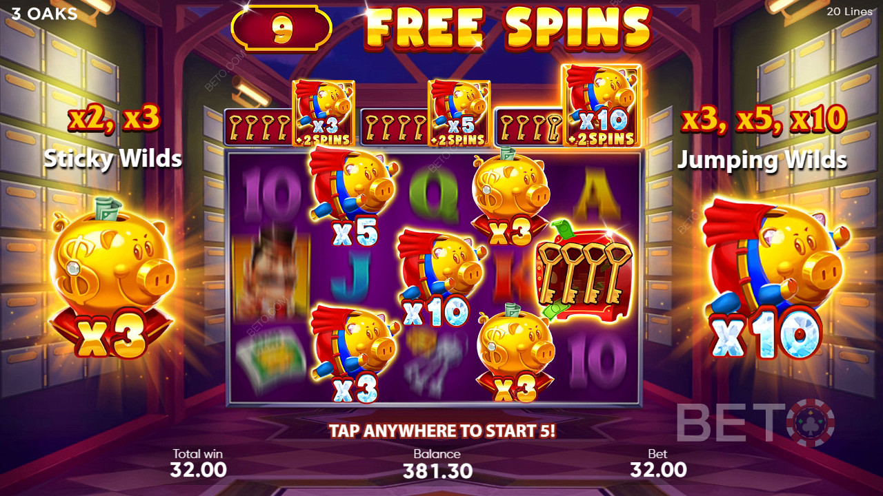 Bonus Features Unpacked in Super Sticky Piggy by 3 Oaks Gaming