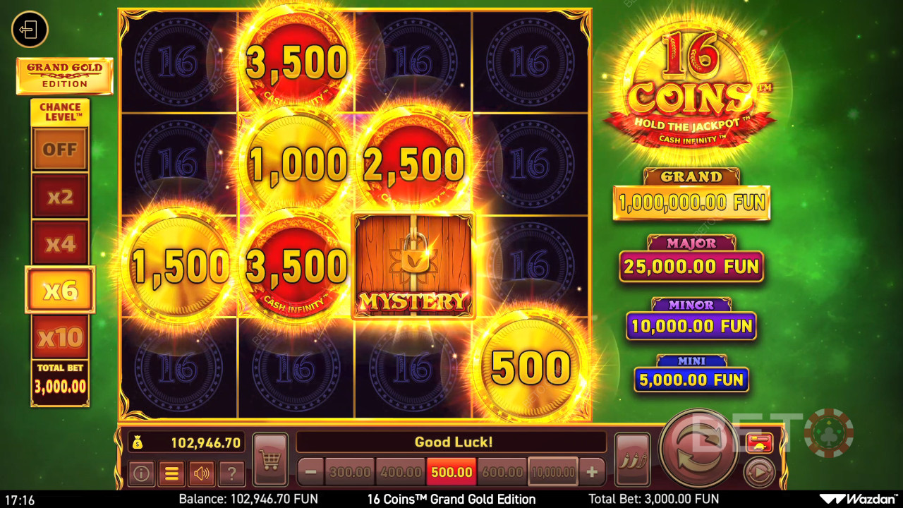 16 Coins Grand Gold Edition Review by BETO Pokie