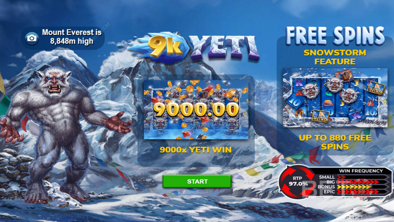 Chase a top prize over 9,000x your wager