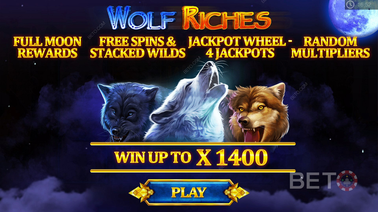 Free spins, multipliers, jackpots, and Stacked Wilds in Wolf Riches pokie