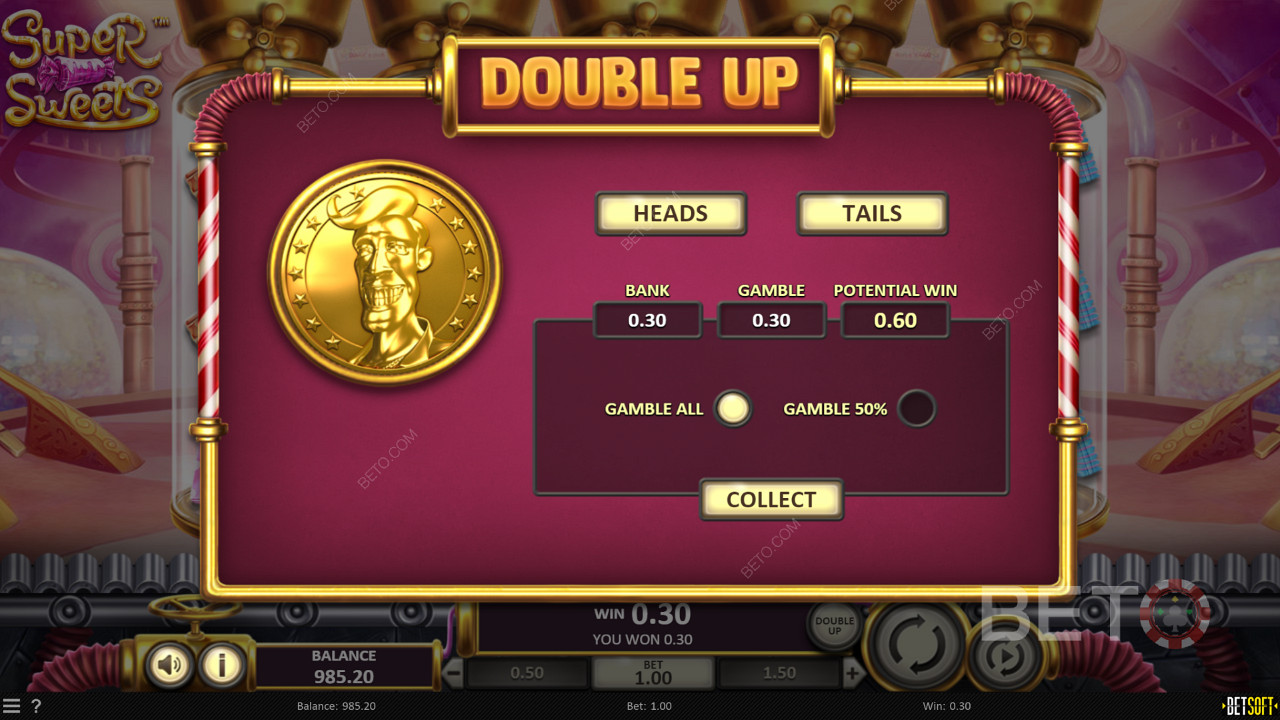 Wager your winnings on Super Sweets