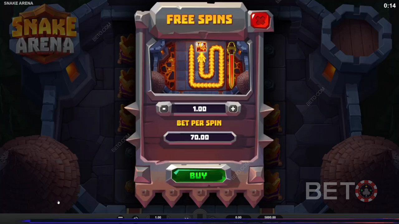 Keep the snake from biting itself or free spins will end