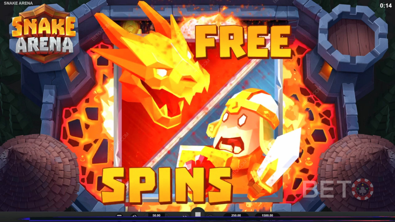 Nab the snake and knight combo to launch the free spins round