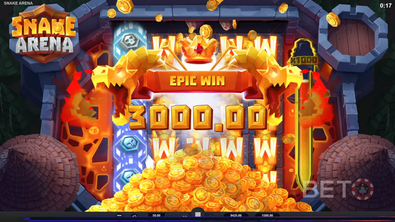 Score up to 1000x your starting wager