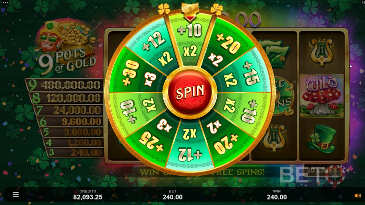 The special bonus spin in 9 Pots of Gold