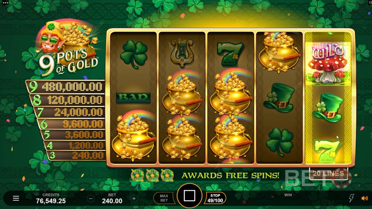 Lucrative gold hauls in 9 Pots of Gold