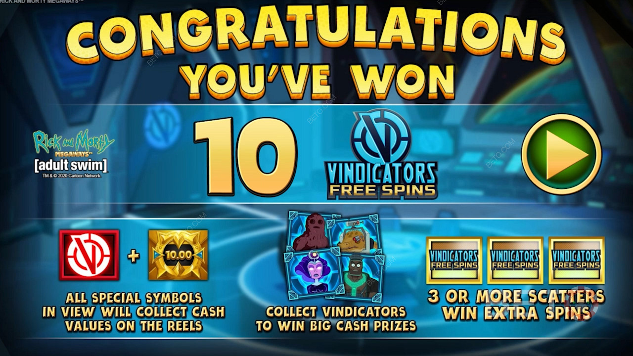 Score various Free Spins rounds by landing 4 or more Bonus Scatters on the reels