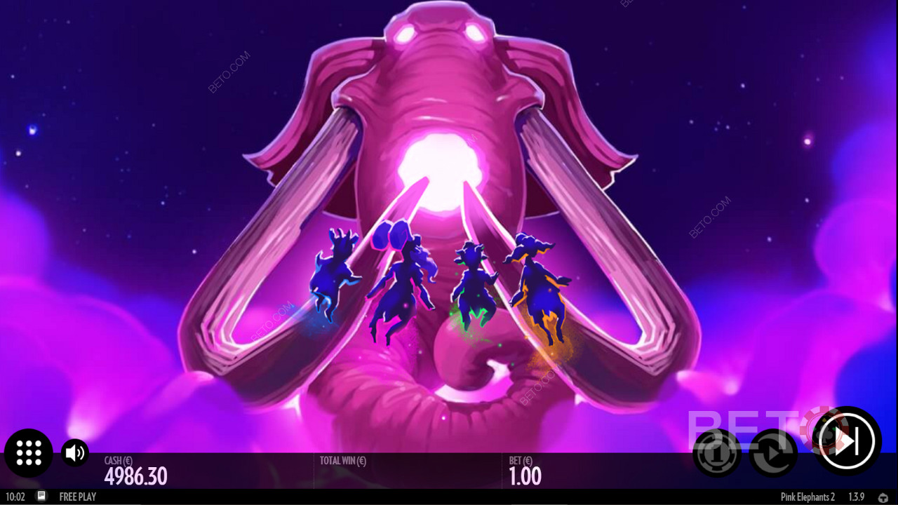 Pink Elephants 2 - Chase the Pink Elephant on another ripper trip for bonus and free spins round
