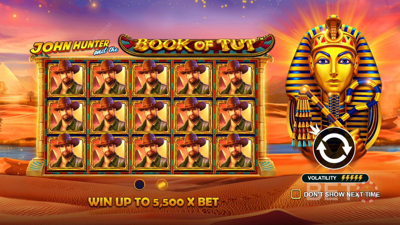 The choice intro screen of John Hunter And The Book Of Tut
