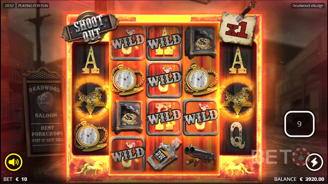 Deadwood Wilds, Free Spins with the Gunslinger Bonus