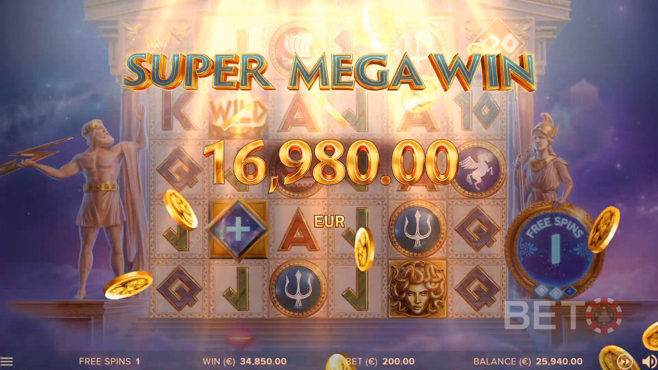 Massive Jackpot in Parthenon: Quest for Immortality pokie game