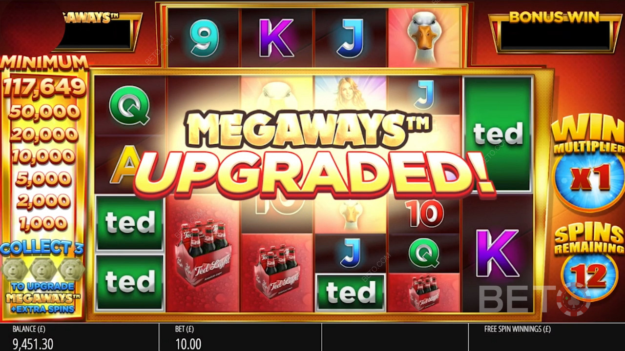 Boost Megaways by nabbing 3 Super Ted icons during free spins
