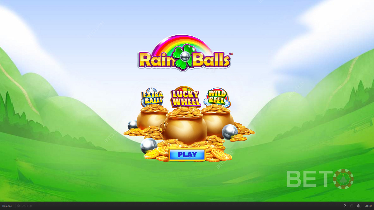 Lucky pots at the start of Rain Balls