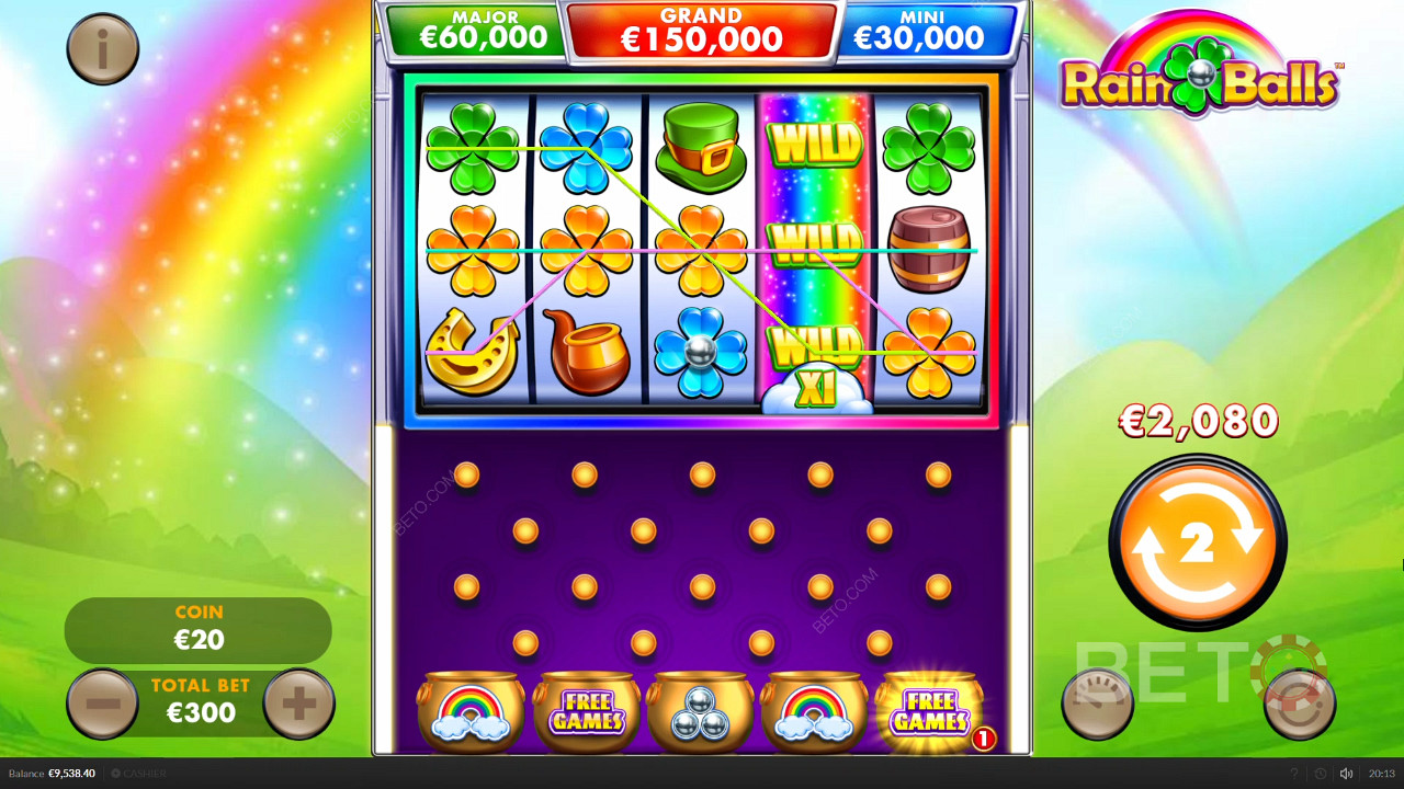 Kiwi Spin: Rain Balls Pokie Play