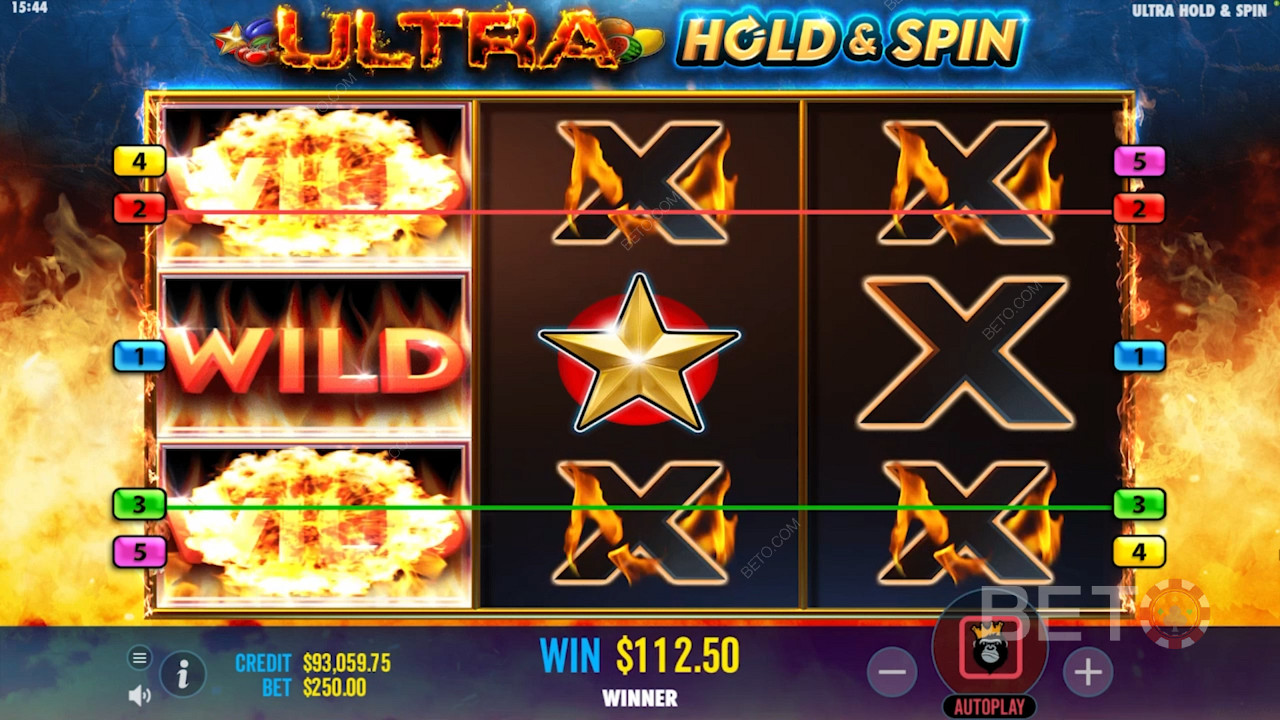 Unique wild icons in Ultra Hold and Spin