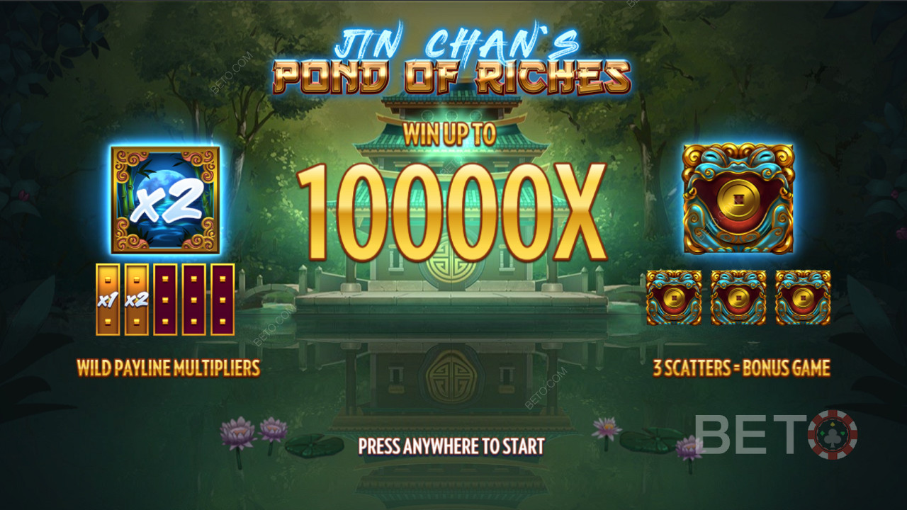 Packed with epic bonus features, play for a shot at winning up to 10,000x your bet