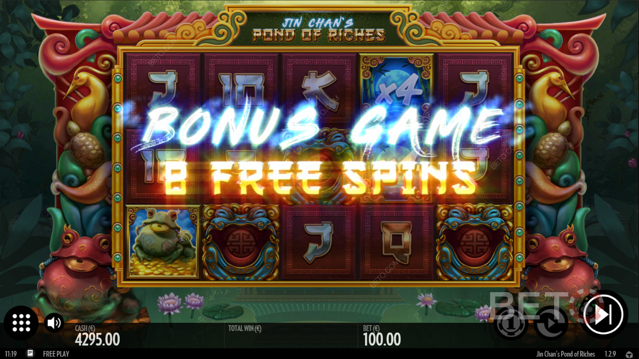 Score up to 16 bonus free spins in the Bonus Game feature