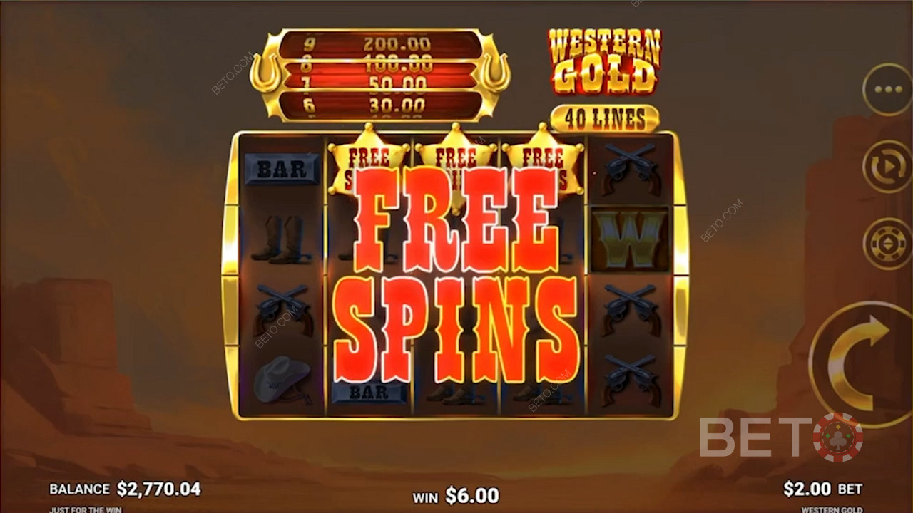 Scoring Free Spins in Western Gold