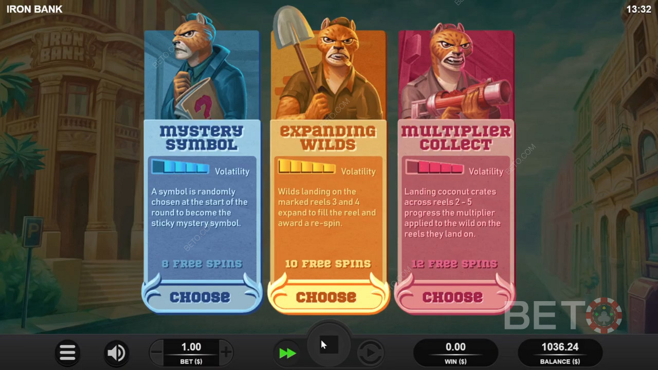 Pick your free spins style at Iron Bank