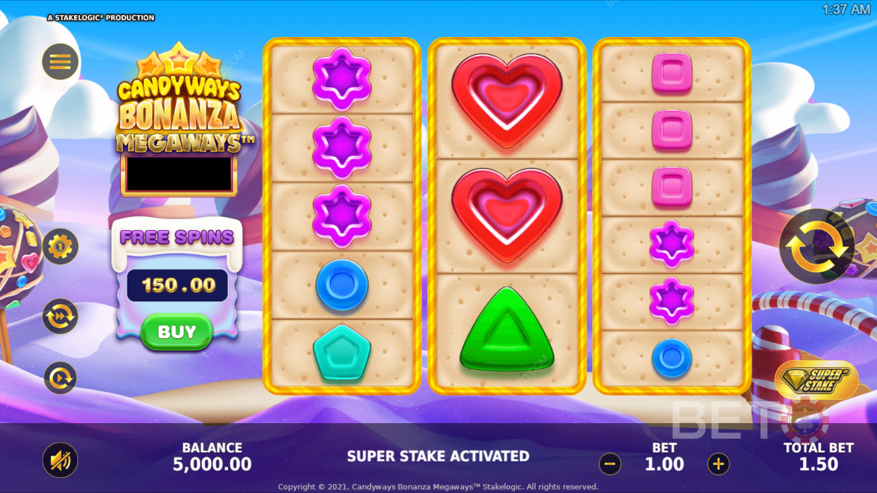 Savour advanced options and powerful features in this sweet pokie
