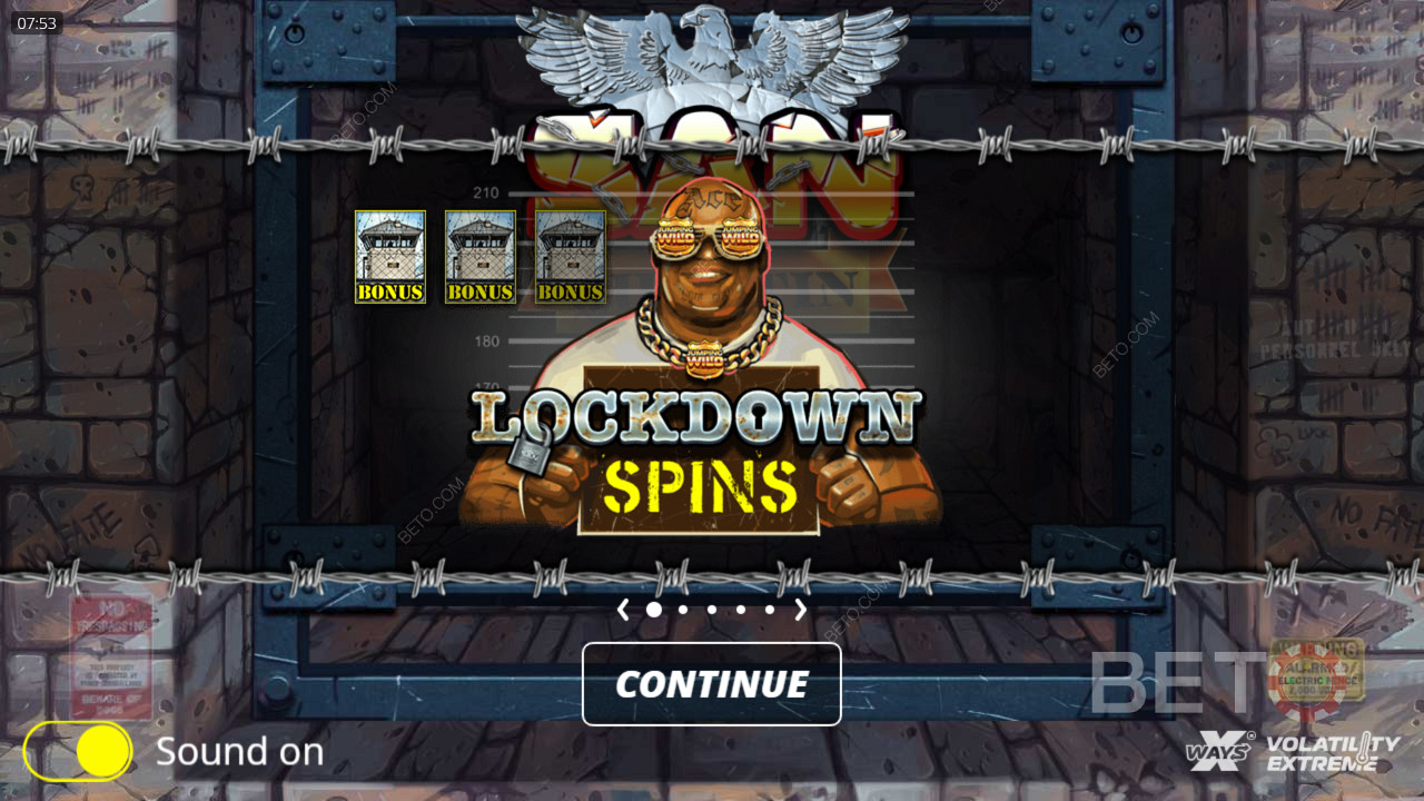 Score free spins with 3 bonus symbols in San Quentin xWays pokie
