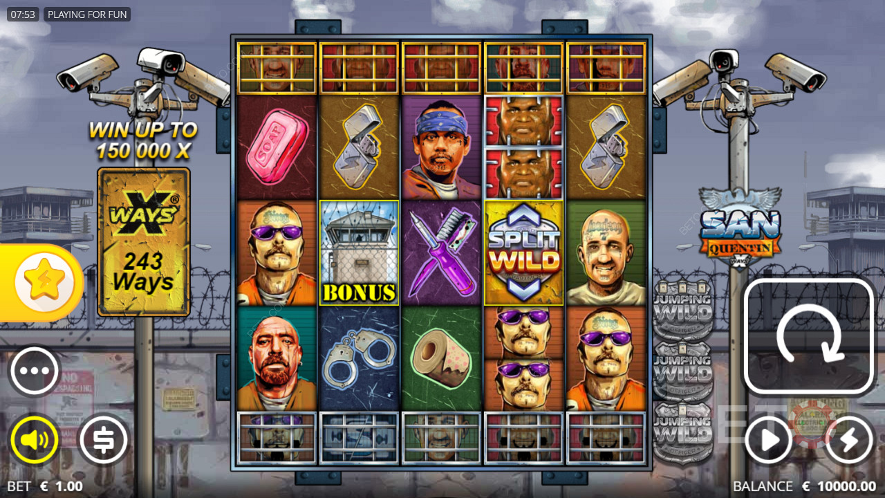 A jail-themed pokie called San Quentin