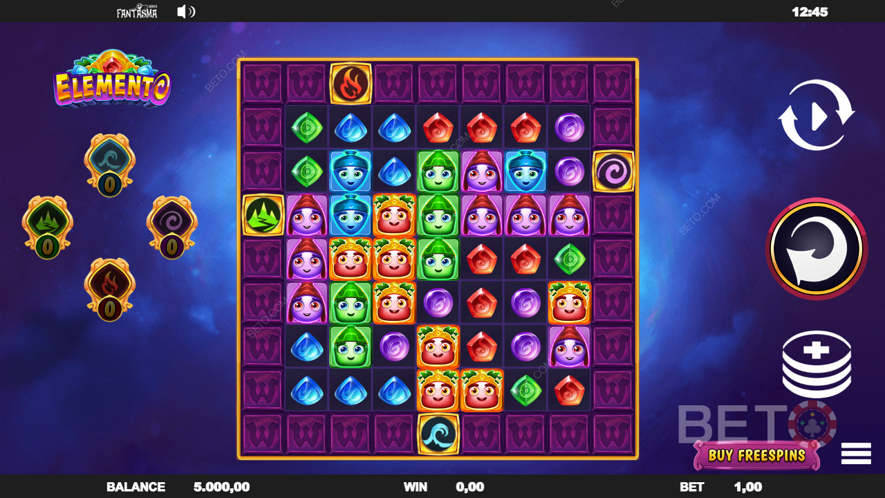 Experience a distinctive look in the Elemento online pokie