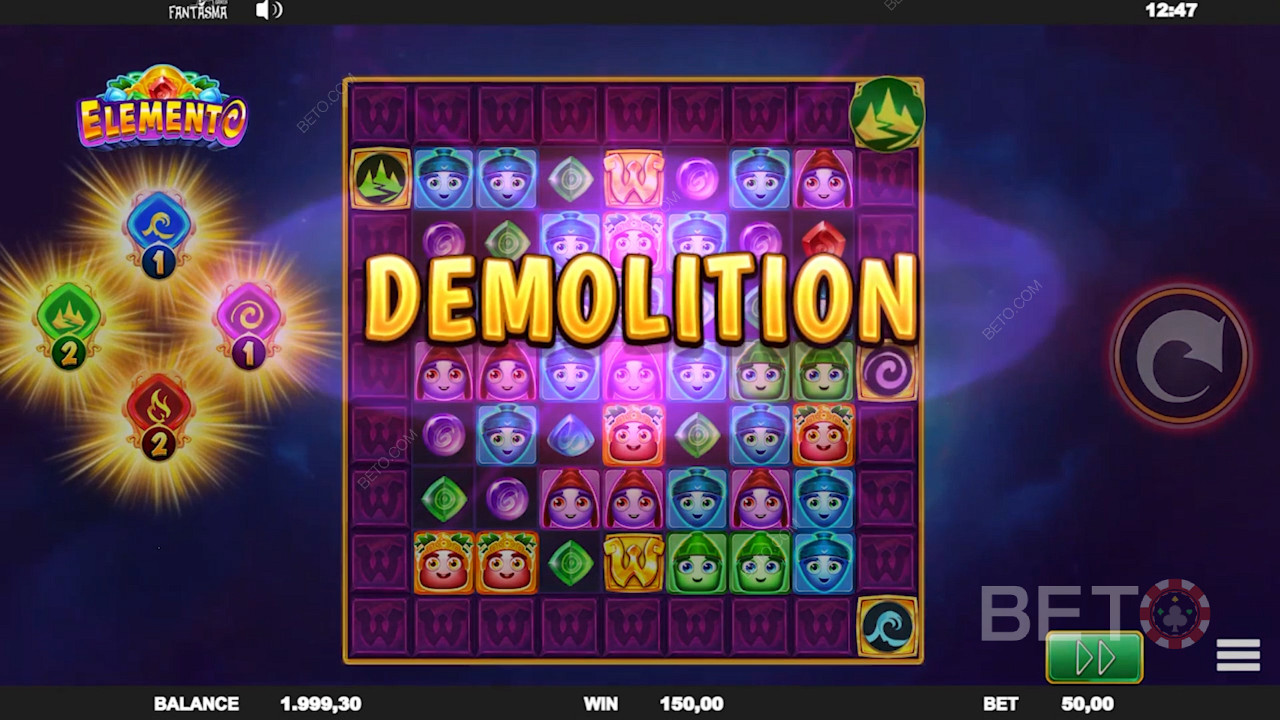 Kiwi wins with elements and enjoy various features in the Elemento pokie