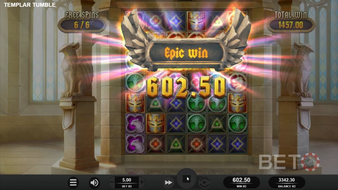 Templar Tumble packs a powerful payout punch