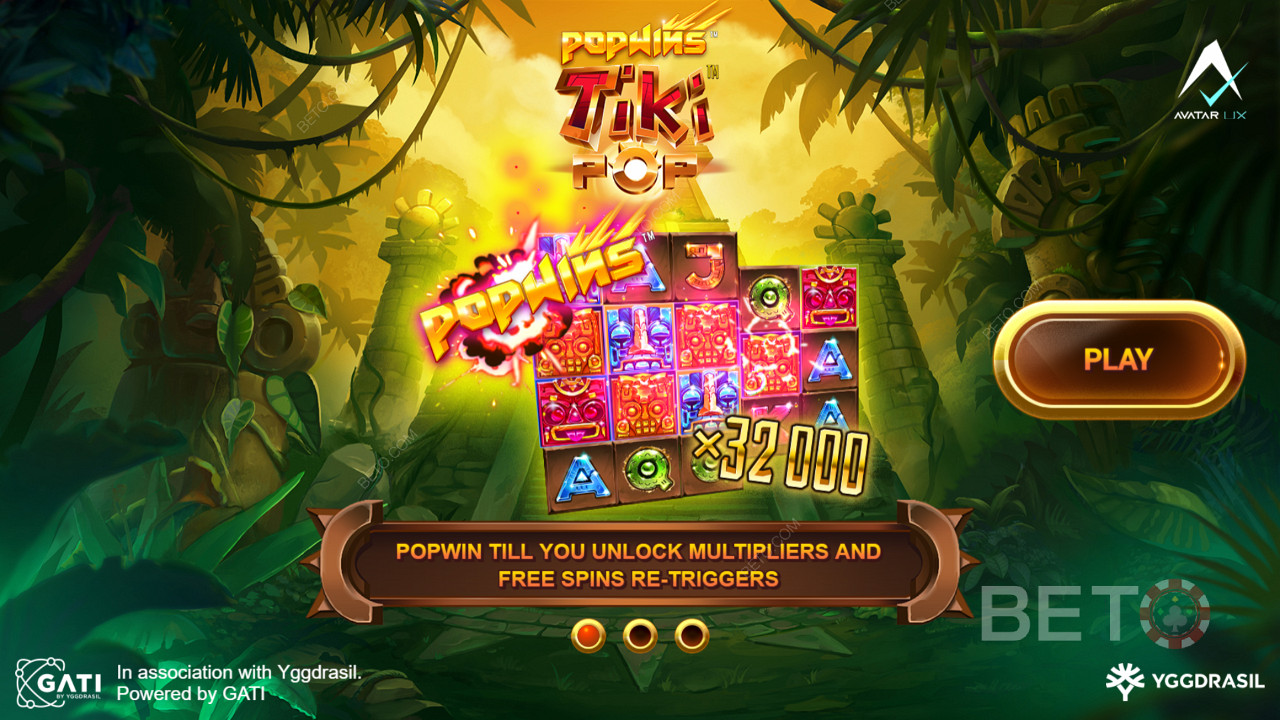 Boost PopWins and Multiplier in Free Spins on TikiPop pokie