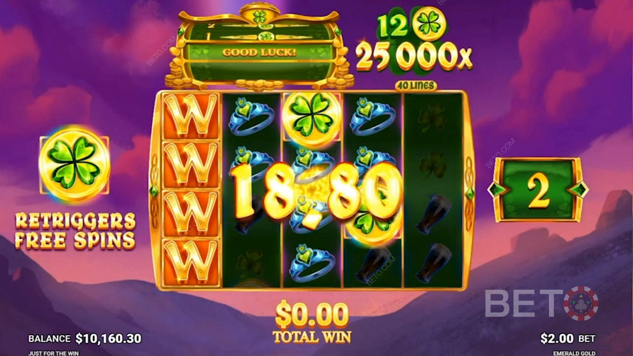 Score big with 12 Scatters in the free spins round