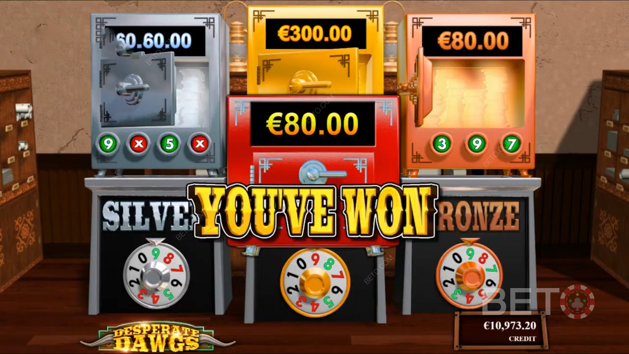 Score three bonuses - Nab cash prizes with the Bank Buster feature
