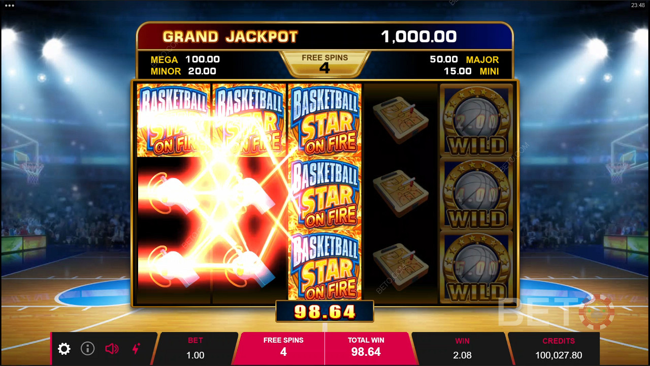 Scorching hoops in Basketball Star On Fire