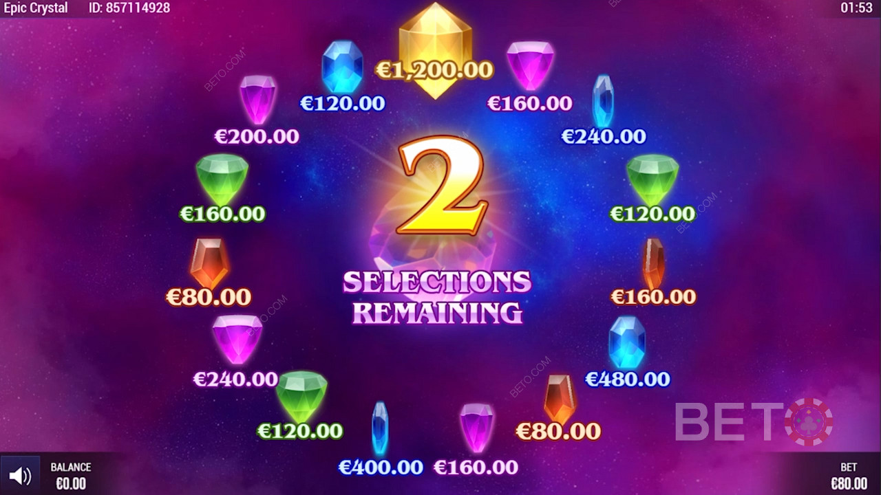 Bonus Reel feature of Epic Crystal