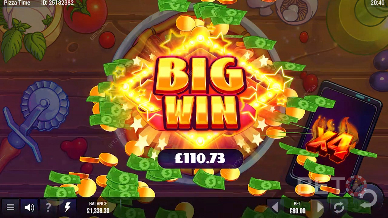Massive payout chances in Pizza Time